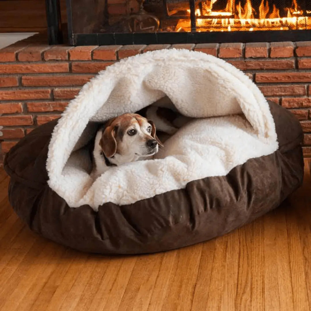 Calming Hooded Dog Bed