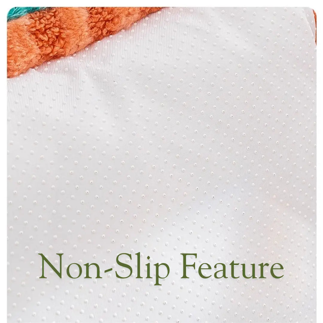 Text 'Non-Slip Feature' on a textured surface with colorful border
JoyPup Universal Sofa-Style Pet Bed – Soft Velvet, Cozy & Detachable,