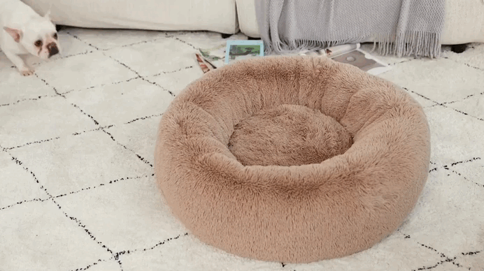 Soft Donut Cuddler Pet Bed - Ultimate Anti-Anxiety. Ultimate Anti-Anxiety Relief & Restful Sleep